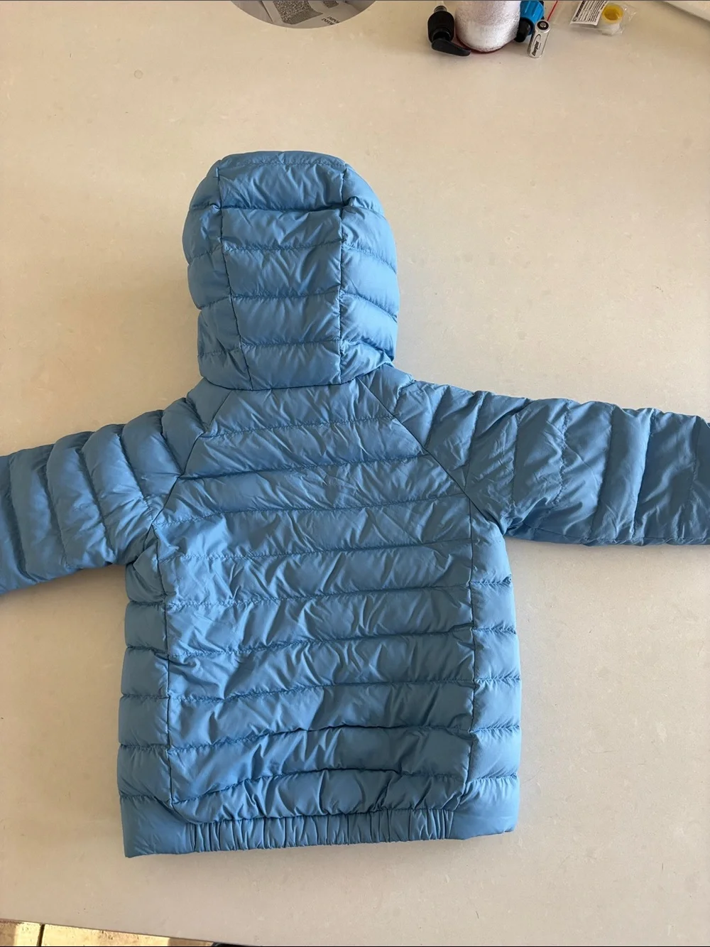 Patagonia Light Blue Kids Puffer Jacket with Hood